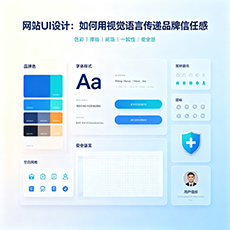 故城建站-网站UI设计:如何用视觉语言传递品牌信任感